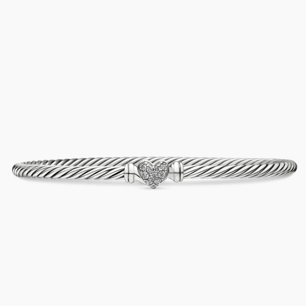 David Yurman Classic Cable Heart Station Bracelet